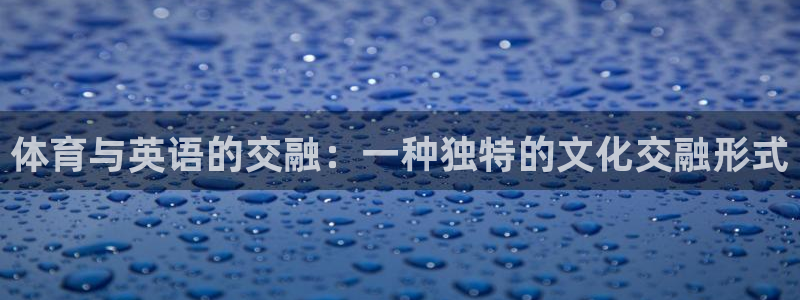 杏鑫3注册：体育与英语的交融：一种独特的文化交融形式
